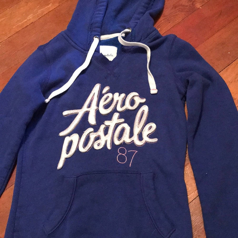 women's aeropostale blue hoodie